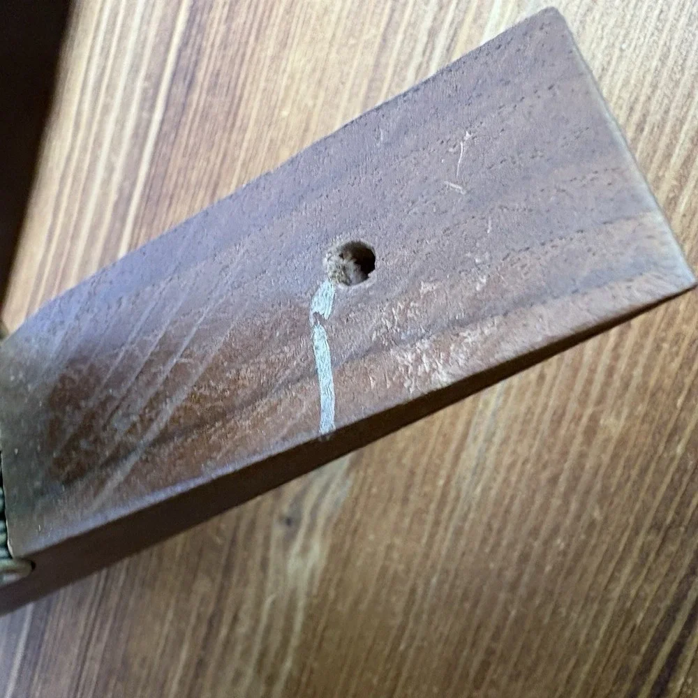Vintage Benjor Solid Walnut Giant Clothespin Wall Clip Laundry Decor 7 Inch